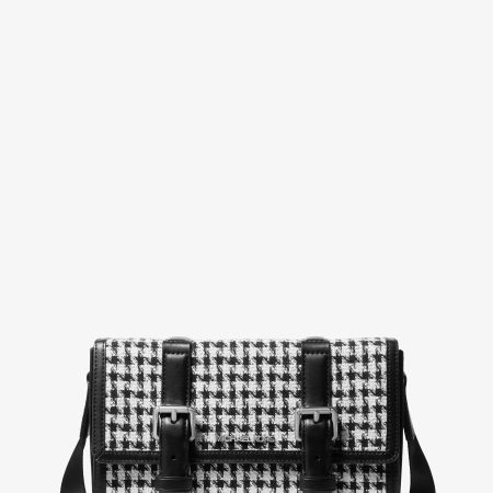 Michael Kors Cooper Houndstooth Trunk Crossbody Bag - Preorder — Black