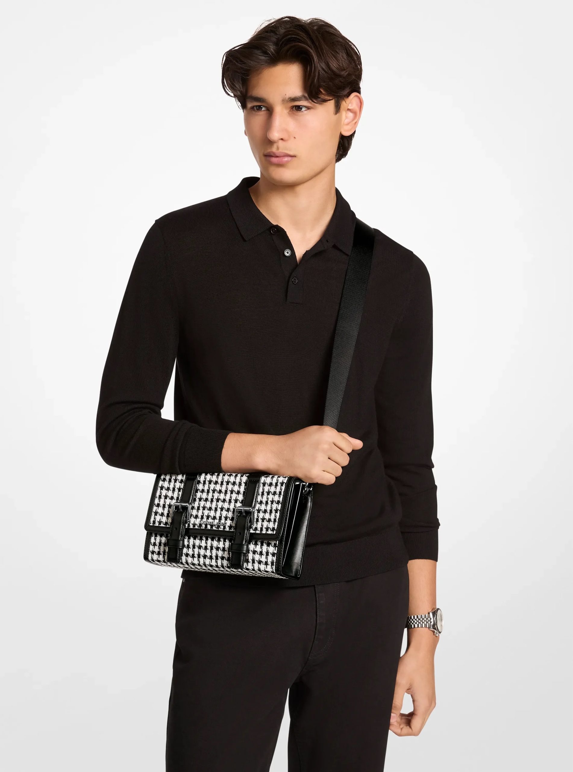 Michael Kors Cooper Houndstooth Trunk Crossbody Bag - Preorder