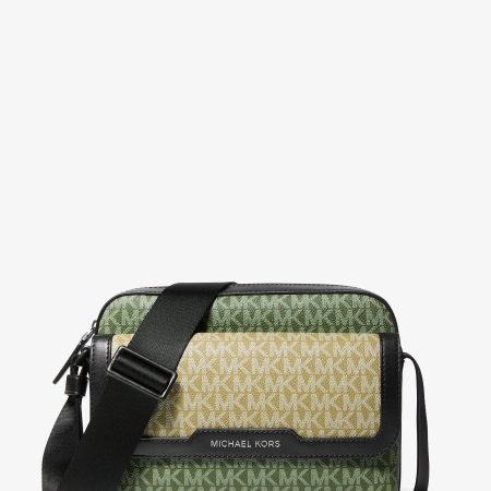 Michael Kors Cooper Medium Signature Logo Camera Bag - Preorder — Amazon Green Multi