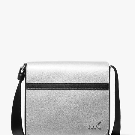 Michael Kors Cooper Metallic Crossbody Bag - Preorder — Silver