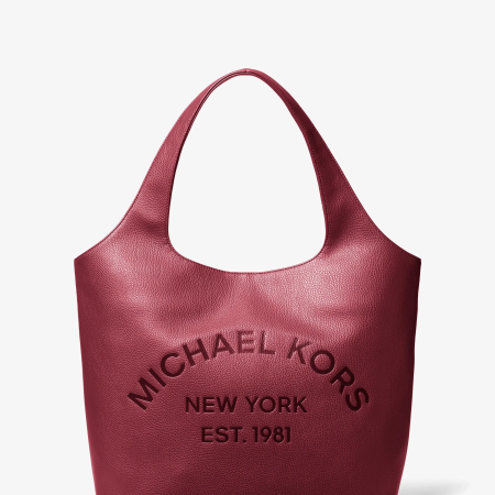 Michael Kors Cooper Small Logo Embossed Tote Bag - Preorder — Maroon