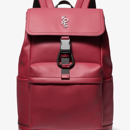 Michael Kors Kole Flap Pocket Backpack - Preorder — Maroon