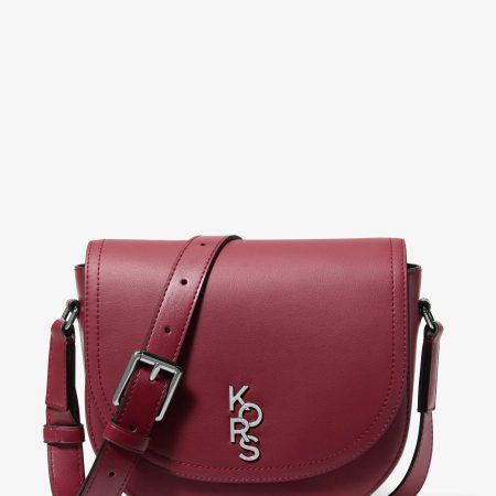Michael Kors Kole Medium Saddle Bag - Preorder — Maroon