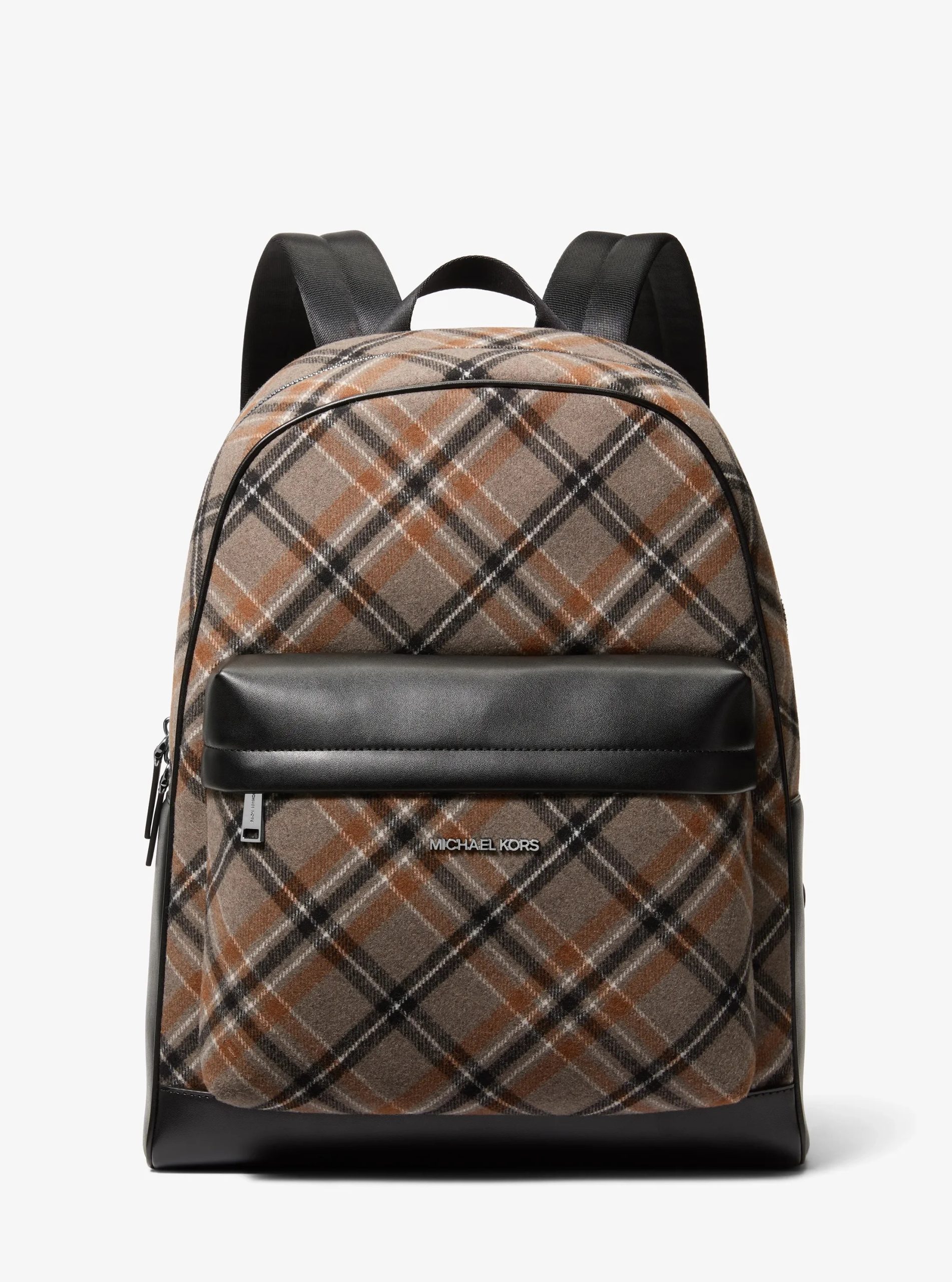 Michael Kors Pacey Plaid Print Wool Blend Backpack - Preorder