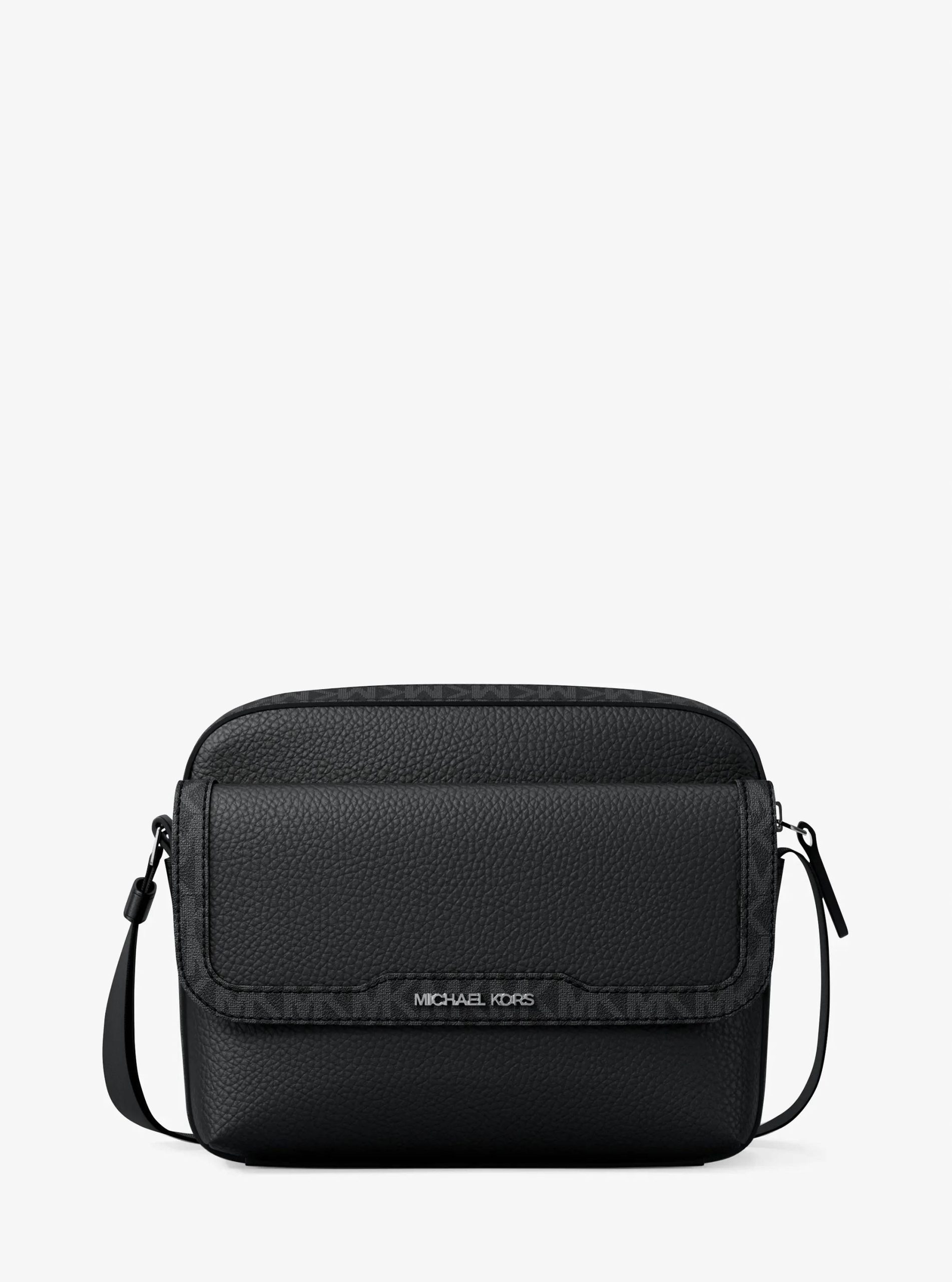 Michael Kors Cooper Medium Pebbled Leather and Signature Logo Camera Crossbody Bag - Preorder
