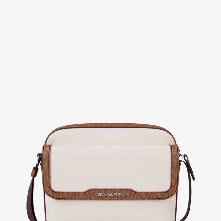 Michael Kors Cooper Medium Pebbled Leather and Signature Logo Camera Crossbody Bag - Preorder — Lt Crm Lugg