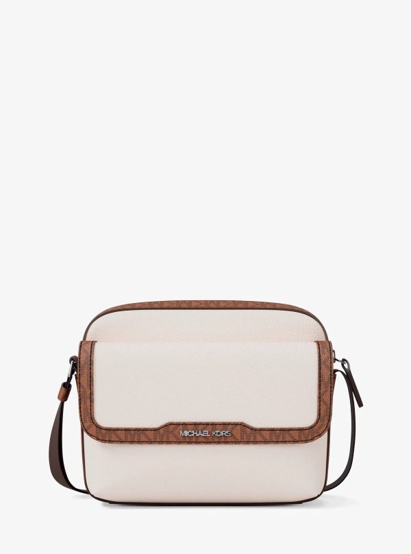 Michael Kors Cooper Medium Pebbled Leather and Signature Logo Camera Crossbody Bag - Preorder