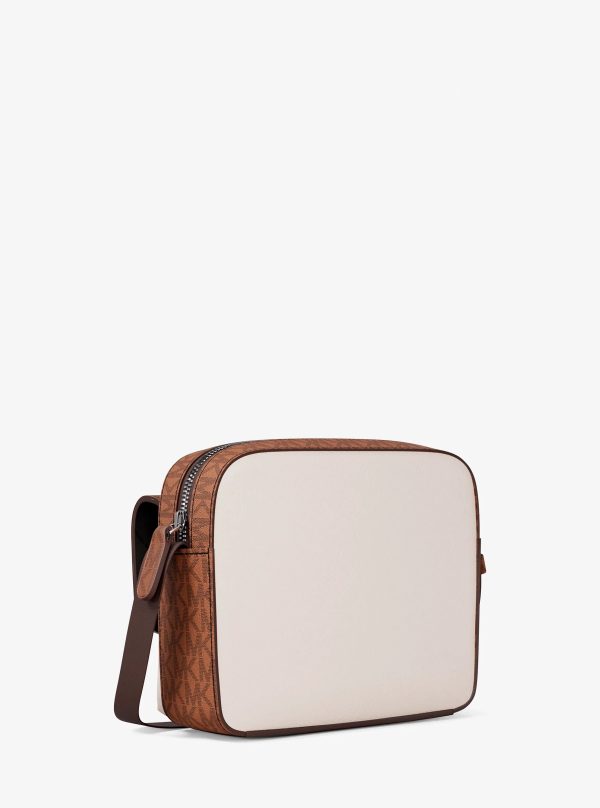 Michael Kors Cooper Medium Pebbled Leather and Signature Logo Camera Crossbody Bag - Preorder