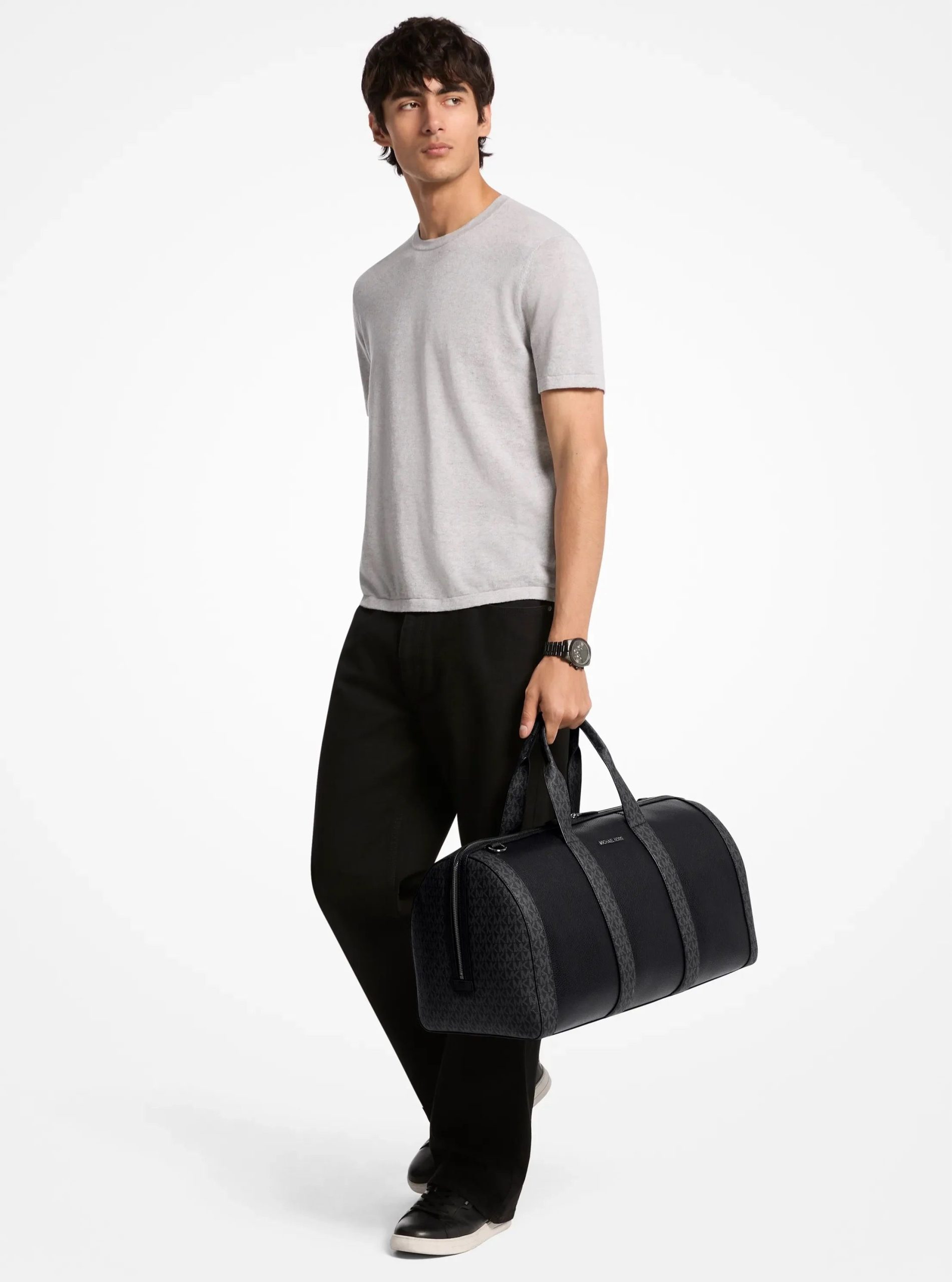 Michael Kors Cooper Pebbled Leather and Signature Logo Duffel Bag - Preorder