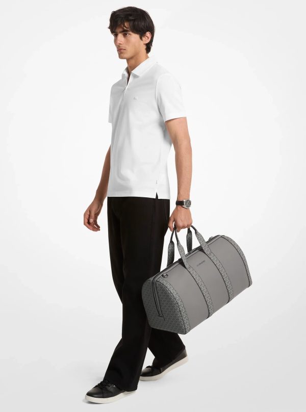 Michael Kors Cooper Pebbled Leather and Signature Logo Duffel Bag - Preorder