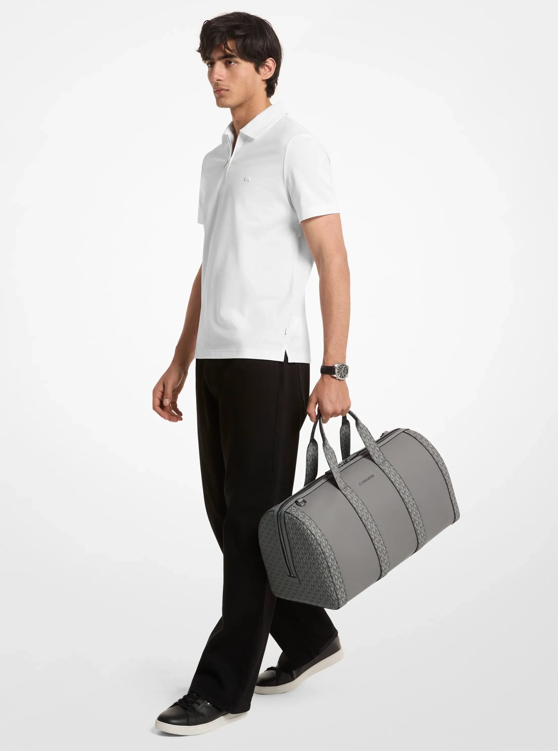 Michael Kors Cooper Pebbled Leather and Signature Logo Duffel Bag - Preorder