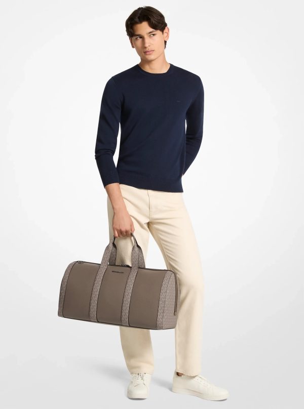 Michael Kors Cooper Pebbled Leather and Signature Logo Duffel Bag - Preorder