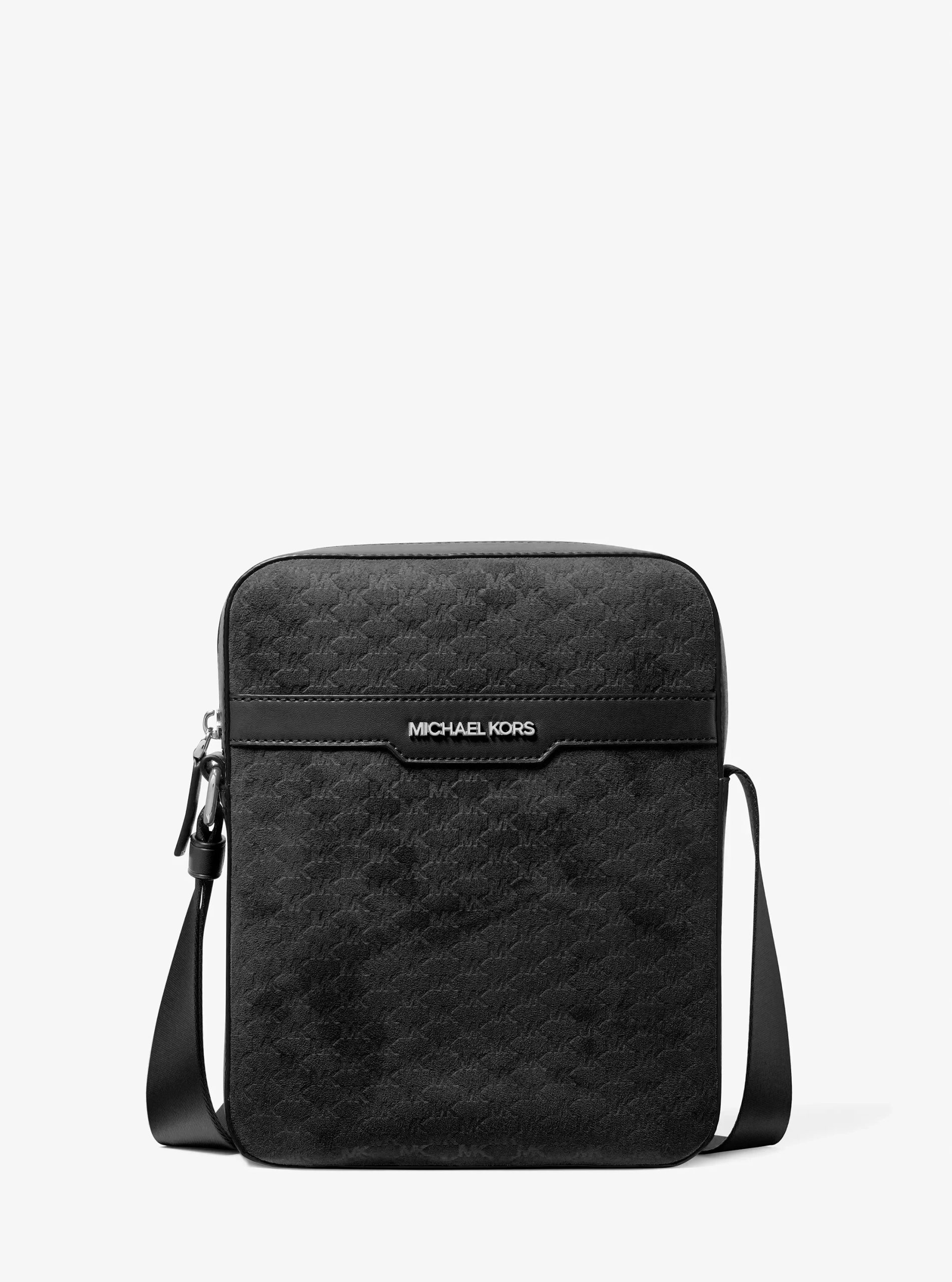 Michael Kors Cooper Logo Debossed Polyester Microsuede Flight Bag - Preorder