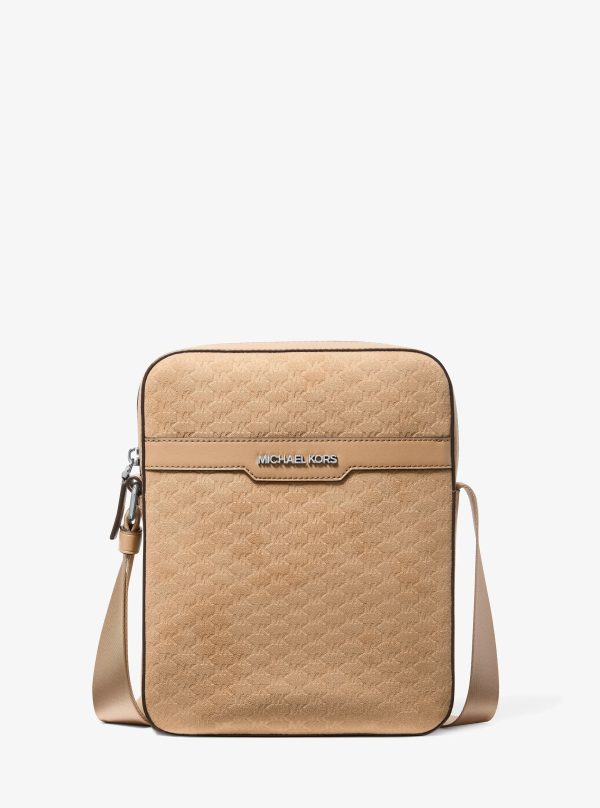 Michael Kors Cooper Logo Debossed Polyester Microsuede Flight Bag - Preorder