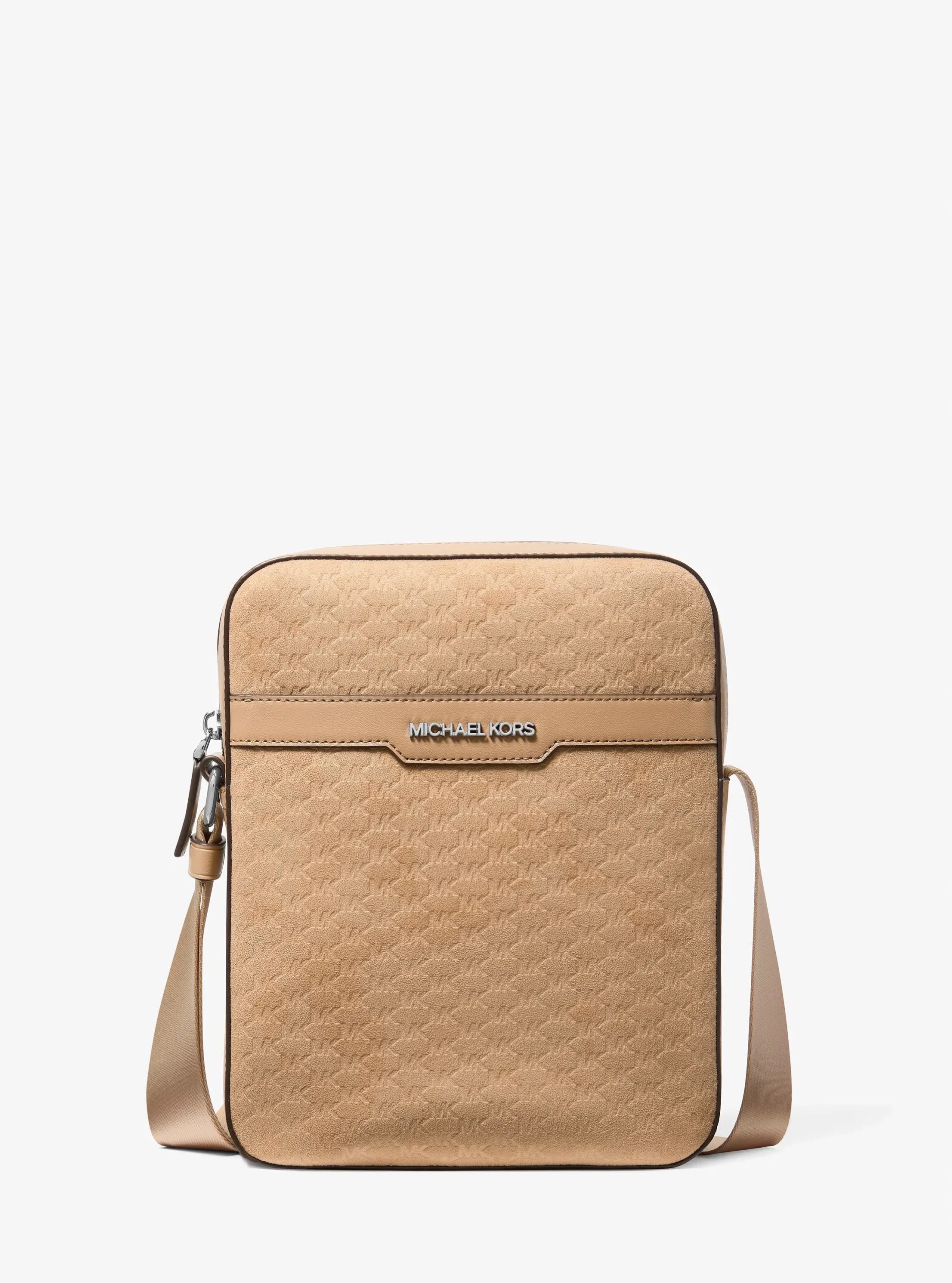 Michael Kors Cooper Logo Debossed Polyester Microsuede Flight Bag - Preorder