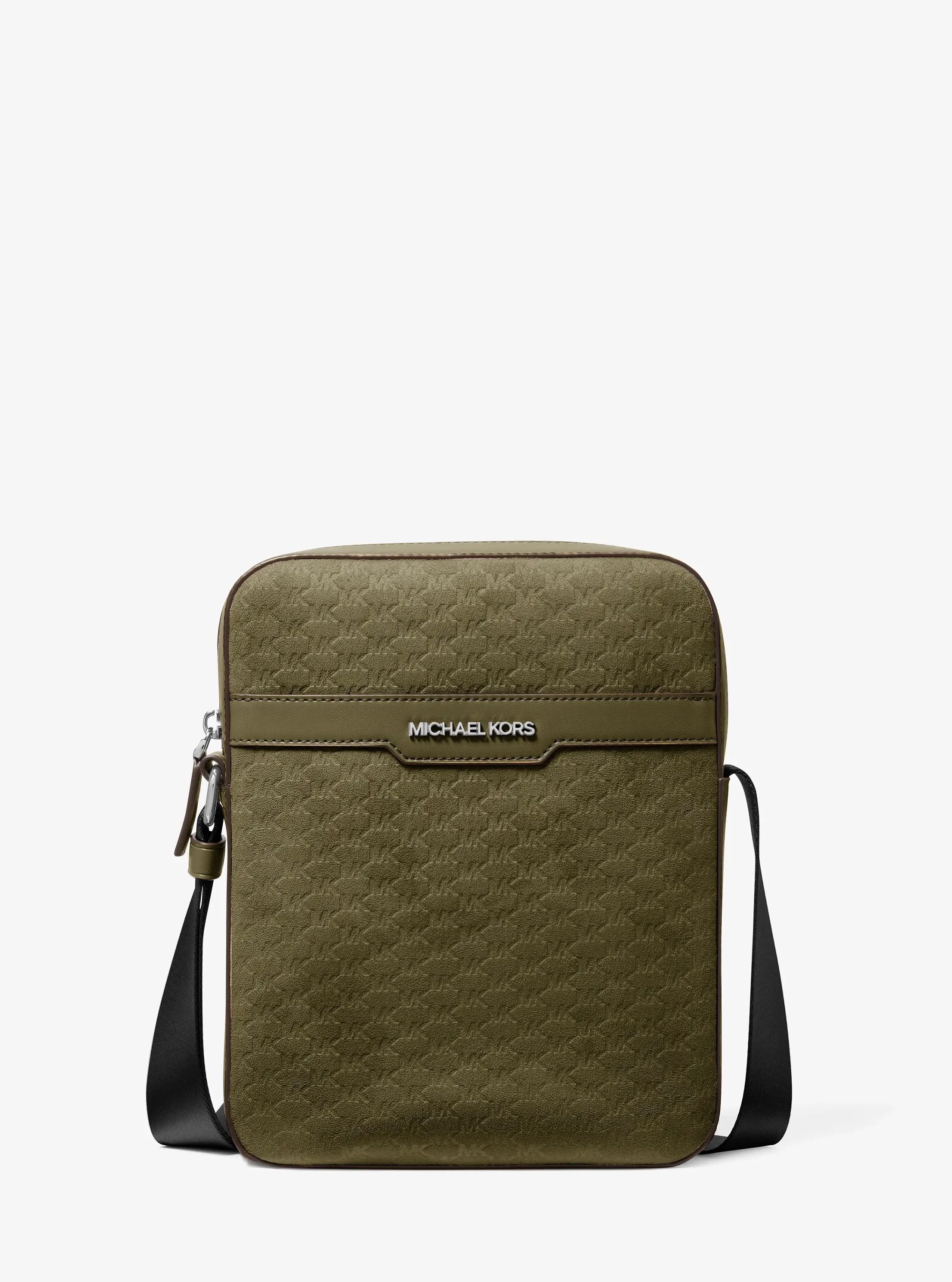 Michael Kors Cooper Logo Debossed Polyester Microsuede Flight Bag - Preorder