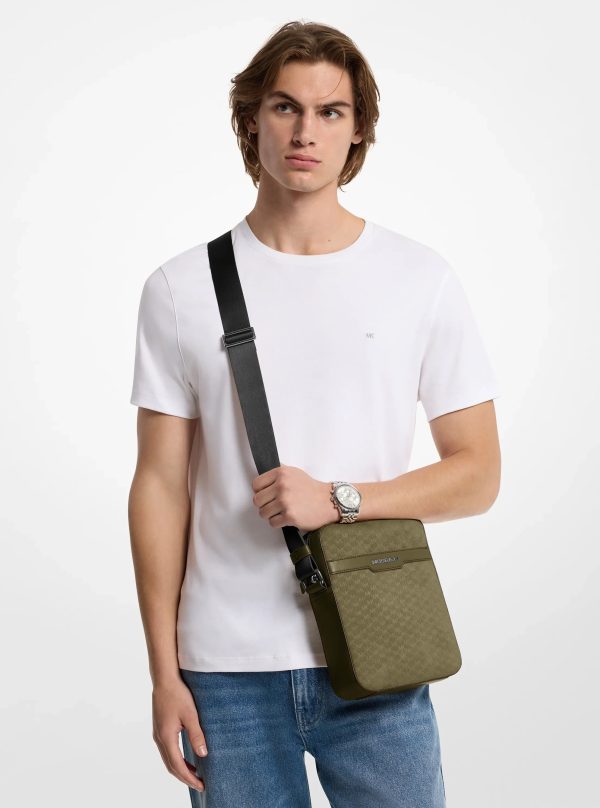 Michael Kors Cooper Logo Debossed Polyester Microsuede Flight Bag - Preorder