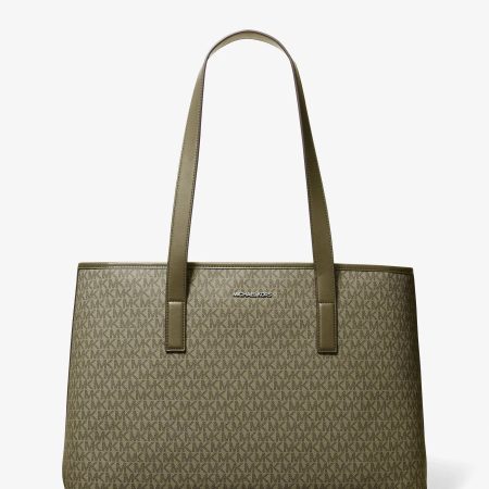 Michael Kors Cooper Signature Logo Tote Bag - Preorder — Olive
