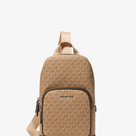 Michael Kors Cooper Logo Sling Pack - Preorder — Camel