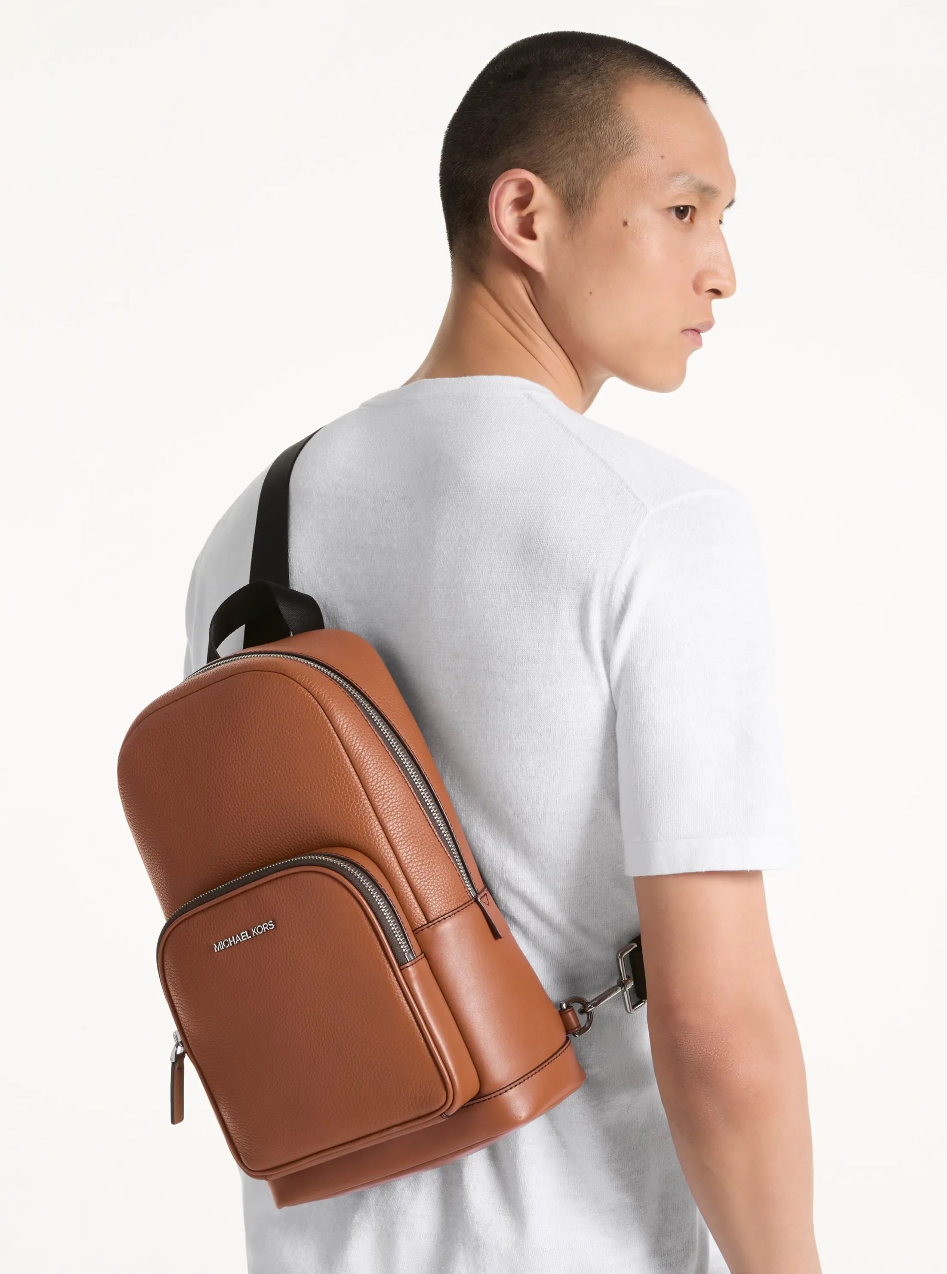 Michael Kors Cooper Pebbled Leather Sling Pack - Preorder