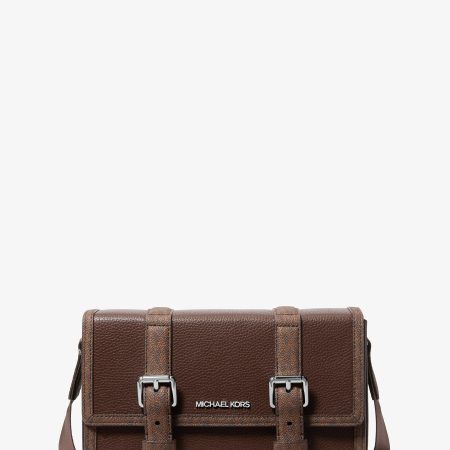 Michael Kors Cooper Pebbled Leather and Signature Logo Trunk Crossbody Bag - Preorder — Nutmeg