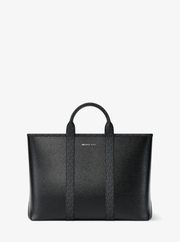 Michael Kors Cooper Medium Pebbled Leather and Signature Logo Tote Bag - Preorder