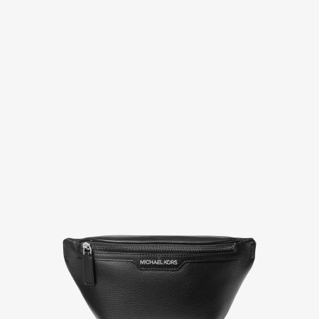 Michael Kors Cooper Small Leather Sling Pack - Preorder — Black