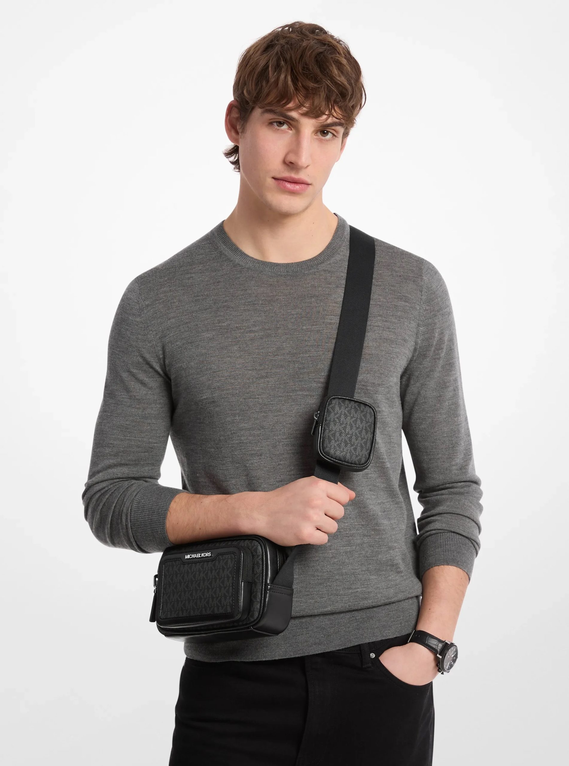 Michael Kors Cooper Signature Logo Camera Crossbody Bag With Pouch - Preorder
