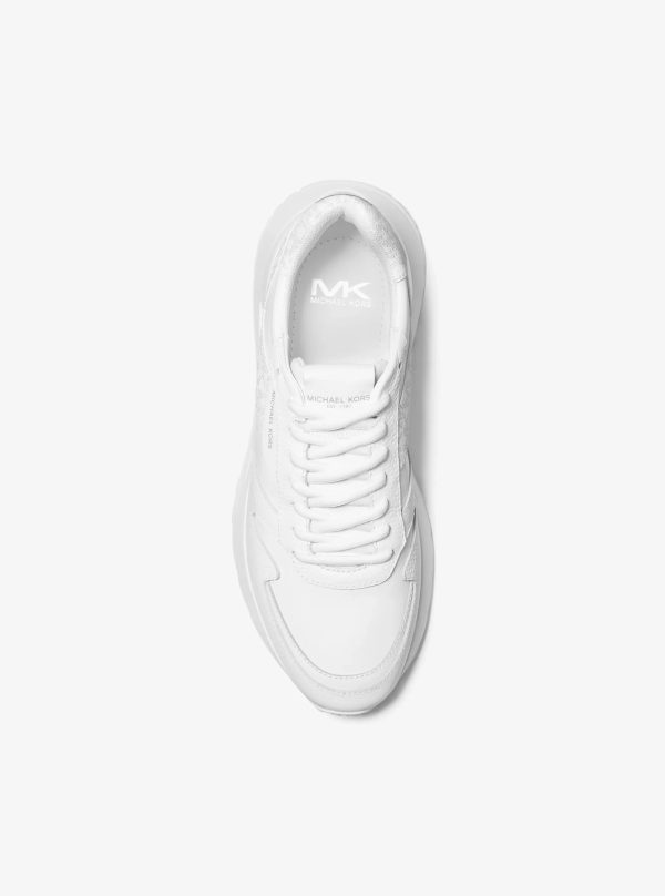 Michael Kors Dax Pebbled Leather and Logo Trainer - Preorder