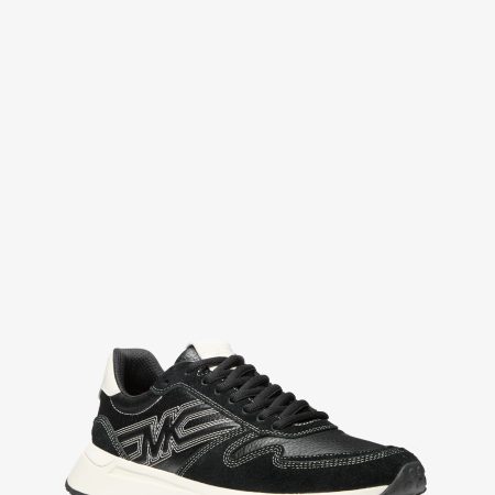 Michael Kors Dax Leather Trainer - Preorder — Black