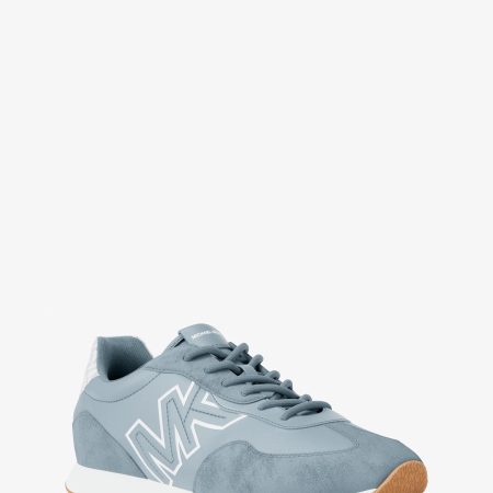 Michael Kors Essex Mixed-Media Trainer - Preorder — Pale Ocean