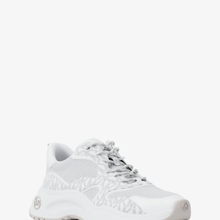 Michael Kors Levie Mixed-Media Trainer - Preorder — Optic White