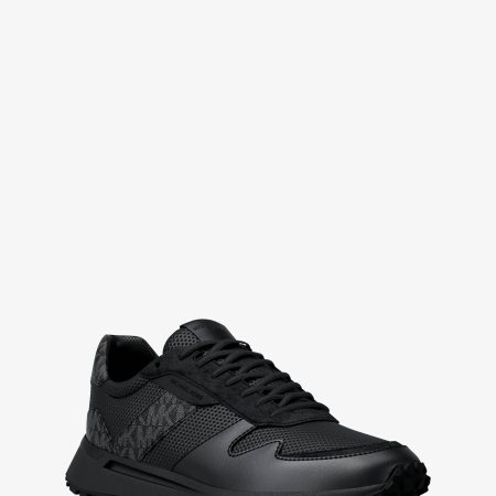 Michael Kors Dax Mixed-Media Trainer - Preorder — Black