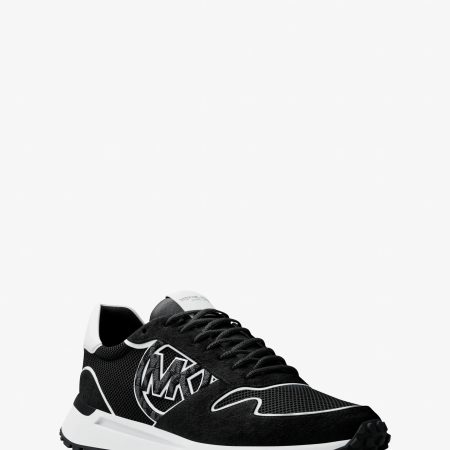 Michael Kors Dax Mixed-Media Trainer - Preorder — Black