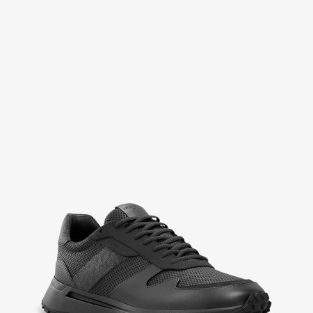 Michael Kors Dax Mixed-Media Trainer - Preorder — Black