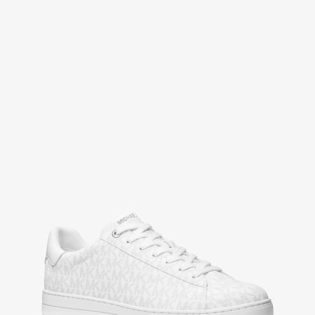 Michael Kors Jacob Signature Logo Sneaker - Preorder — Bright Wht