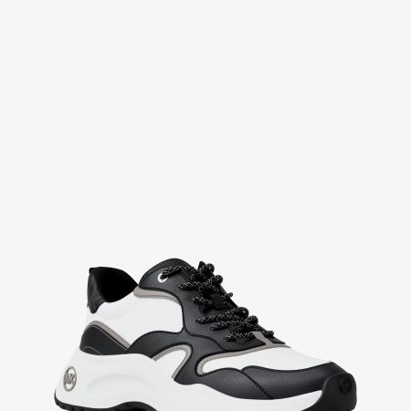 Michael Kors Levie Mixed-Media Trainer - Preorder — Black