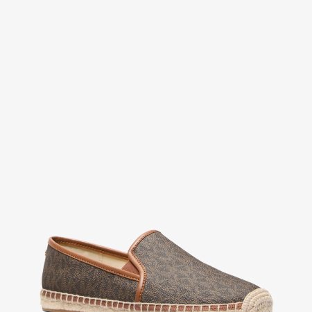 Michael Kors Hastings Signature Logo Slip-On Espadrille - Preorder — Brown