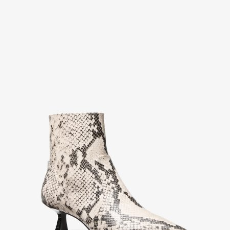 Michael Kors Amali Snake Embossed Boot - Preorder — Natural