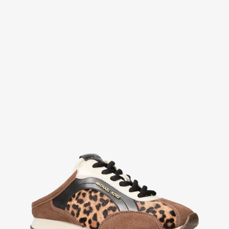 Michael Kors Avi Mixed-Media Slip-On Sneaker - Preorder — Dk Camel Mlt