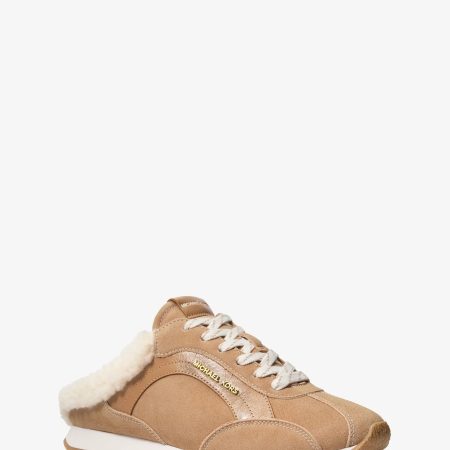 Michael Kors Avi Faux Shearling Trim Slip-On Sneaker - Preorder — Camel