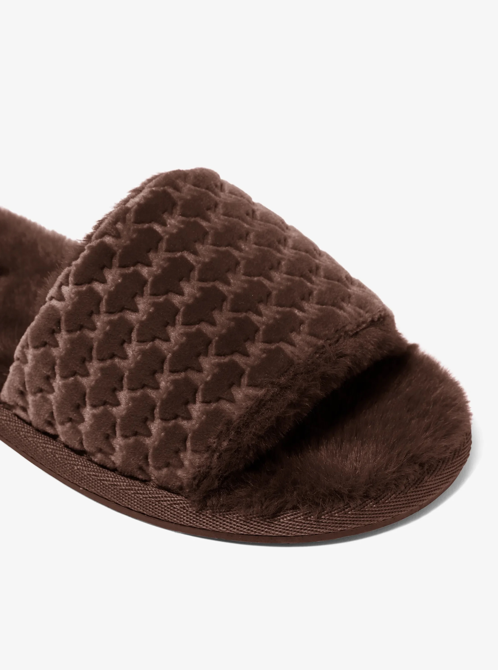 Michael Kors Alexis Logo Debossed Velvet Slide Sandal - Preorder