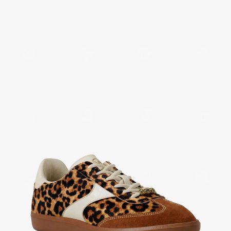 Michael Kors Sammy Leopard Print Calf Hair Sneaker - Preorder — Dk Camel Mlt