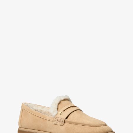 Michael Kors Bree Faux Shearling Trim Loafer - Preorder — Camel