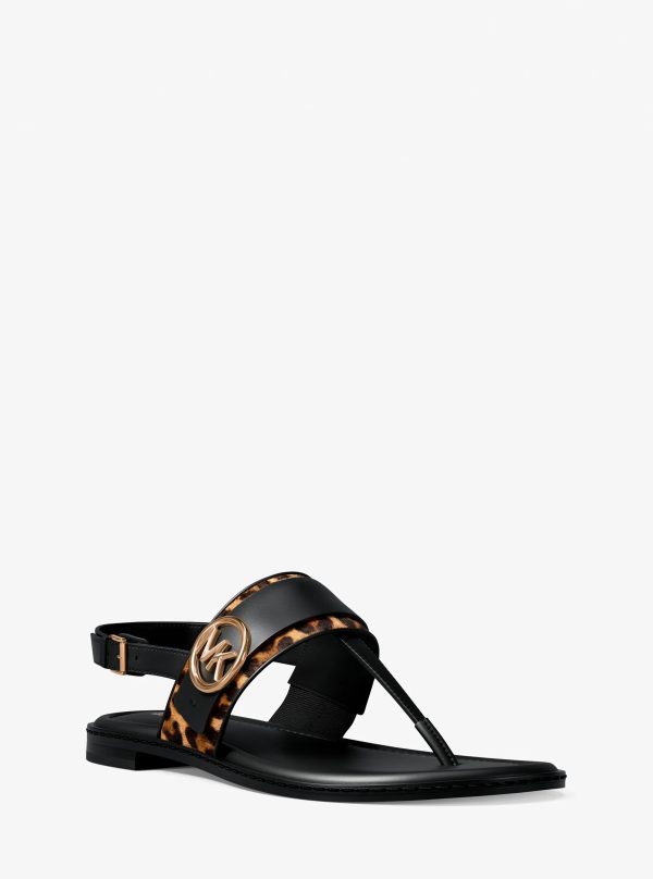 Michael Kors Carmen Cheetah Print Calf Hair Thong Sandal - Preorder