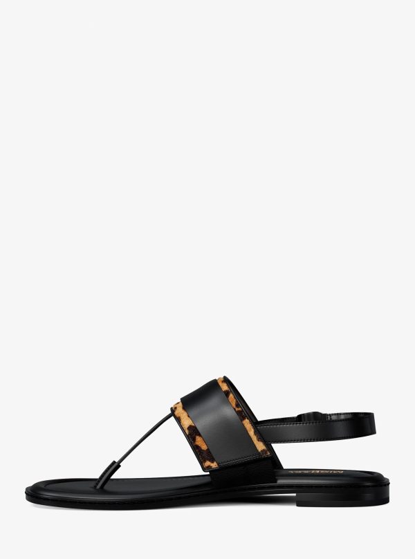 Michael Kors Carmen Cheetah Print Calf Hair Thong Sandal - Preorder
