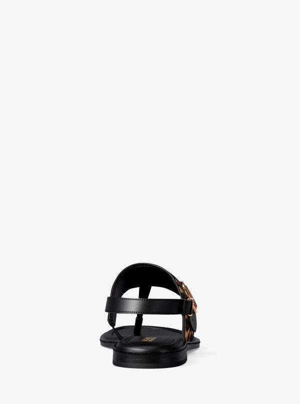 Michael Kors Carmen Cheetah Print Calf Hair Thong Sandal - Preorder