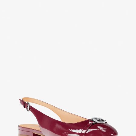 Michael Kors Dori Patent Slingback Flat - Preorder — Maroon