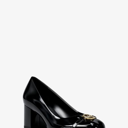 Michael Kors Dori Patent Block Heel Pump - Preorder — Black