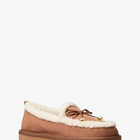 Michael Kors Jo Microsuede and Sherpa Moccasin - Preorder — Luggage
